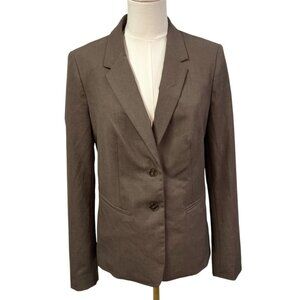 The Limited Collection‎ Haidyn Notch Lapel Relaxed Blazer Tan Womens 8 Preppy